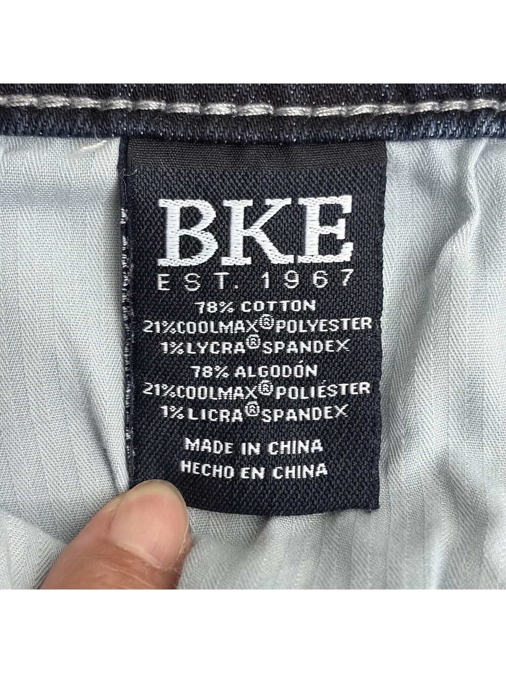 BKE Men’s 29x32 Jake Regular fit bootcut Stretch Jeans Dark Wash Cool & Dry
